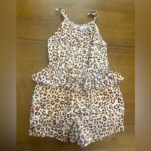 Janie and Jack Leopard Print Romper
